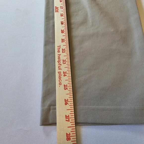 Eileen Fisher Womens Med Pull On Pants Tan Cotton Side Zipper Elastic Waist - Picture 8 of 10